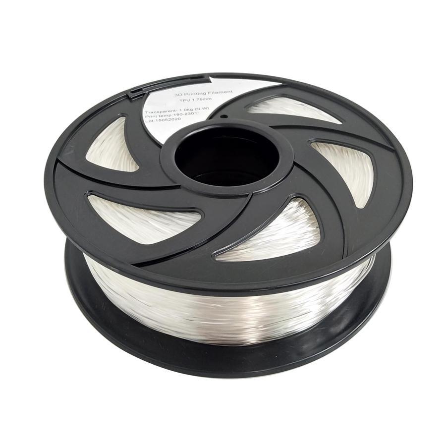 CloneBox - 3D printer TPU filament 1.75mm Prev. +/- 0.05mm 1kg, Transparent - - Mounts For Less