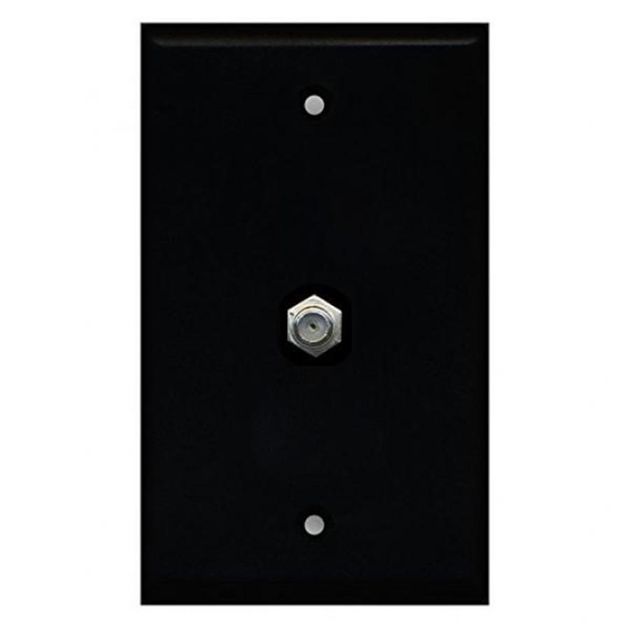 Coaxial F-Type Wallplate Black - - Mounts For Less