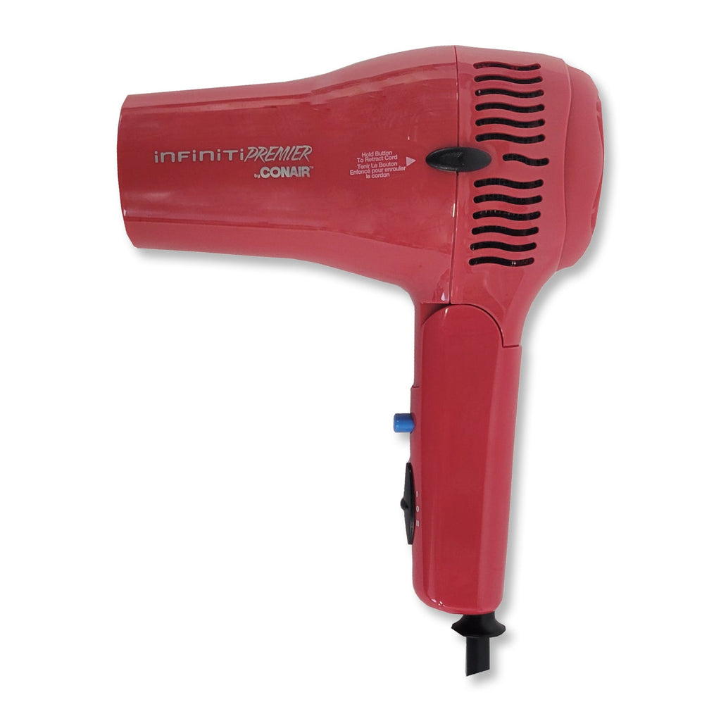 Conair - Ionic Hair Dryer with Folding Handle, 1875 Watt, Red - - Mounts For Less