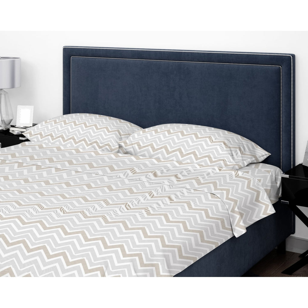 Cotton House - Flannel Sheet Set, 100% Cotton, Twin Size, Fern Leaves Design - - Mounts For Less