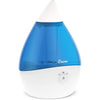 Crane - Ultrasonic Cool Mist Air Humidifier, 360 Degree Rotating Nozzle, Blue - - Mounts For Less