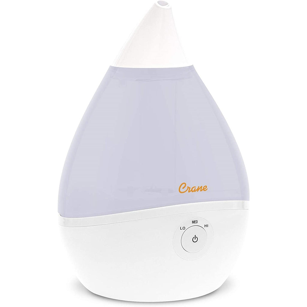 Crane - Ultrasonic Cool Mist Air Humidifier, 360 Degree Rotating Nozzle, White - - Mounts For Less