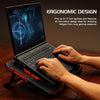 ENHANCE Cryogen Laptop Cooling Stand 5 Fans 2 USB Ports Slim Design with Red LED - - Mounts For Less