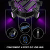 ENHANCE Gaming Power Headset Stand 4-Ports USB HUB LED RGB - - Mounts For Less