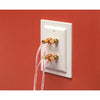 EZ-Mount pass-thru wall plate 3.5" Round - Whit - - Mounts For Less