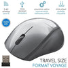 Elink CM517 - Travel Size Wireless Optical Mouse with Click Wheel and Nano Receiver, Gray - - Mounts For Less