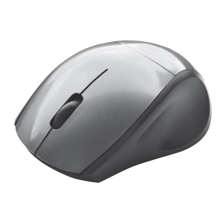 Elink CM517 - Travel Size Wireless Optical Mouse with Click Wheel and Nano Receiver, Gray - - Mounts For Less