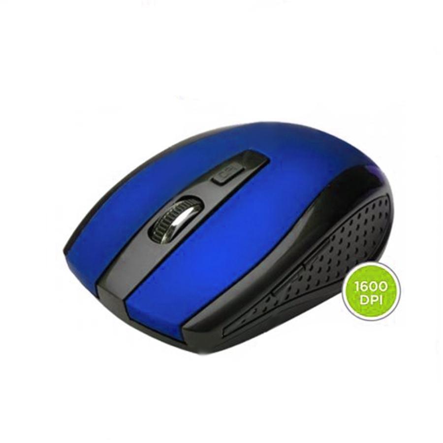 Elink CM524 - 6 Button Wireless Optical Gaming Mouse With Click Wheel and Nano Receiver, Blue - - Mounts For Less