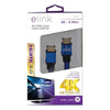 Elink CV-3265 HDMI 2.0 4K 3 Feet Braided Cable With Metal Head Blue - - Mounts For Less