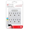 Elink EL-4523 - 6-outlet Wall Power Strip with Automatic Night Light, White - - Mounts For Less
