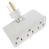 Elink EL-672 3 Outlet Grounded Swivel Wall Tap White - - Mounts For Less