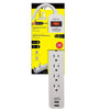 Elink EL458 - 6-Outlet Surge Protector with 2 USB 2.4A Ports, 300 Joules, White - - Mounts For Less
