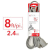 Elink EX-521 - Indoor Heavy Duty Extension Cord, 8 Feet, Grey - - Mounts For Less