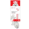 Elink EX-902 - Indoor Heavy Duty Extension Cord, 8 Feet, White - - Mounts For Less