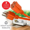 Elink - Indoor/Outdoor Extension Cord, 10 Feet Length, Orange - - Mounts For Less