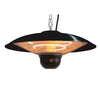 Ener-G+ HEA-21522-BLACK Suspended Infrared Electric Patio Heater Ajustable Intensity Black - - Mounts For Less