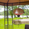 Ener-G+ HEA-21538S Infrared Suspended Electric Patio Heater 1500 Watt Outdoor Silver - - Mounts For Less