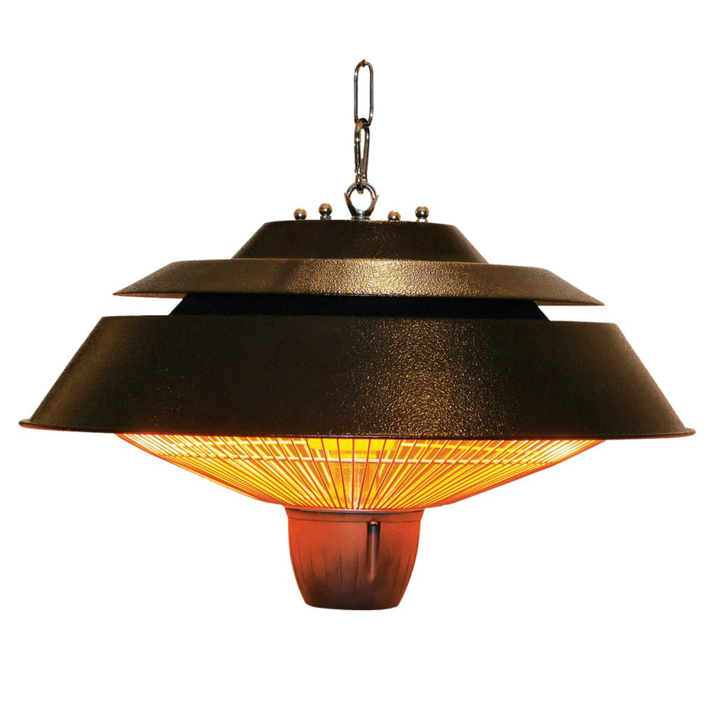 Ener-G+ HEA-21723-BR Infrared Suspended Electric Patio Heater 1500 Watt Outdoor Brown - - Mounts For Less
