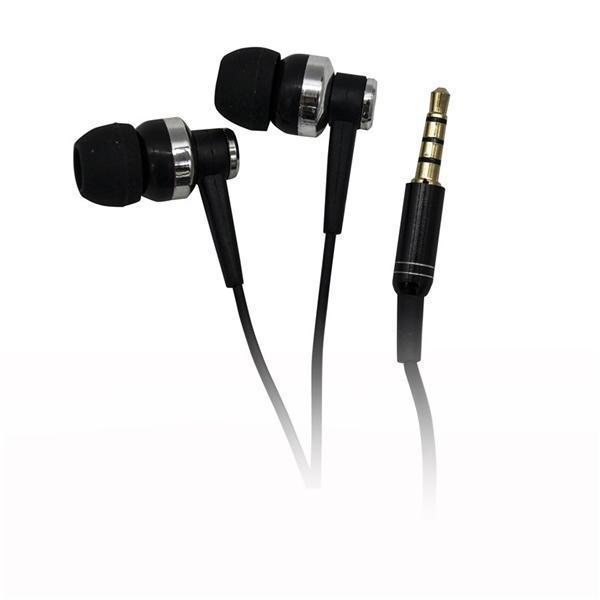Escape HF-3909 Earphones With Microphone Black and Silver - - Mounts For Less