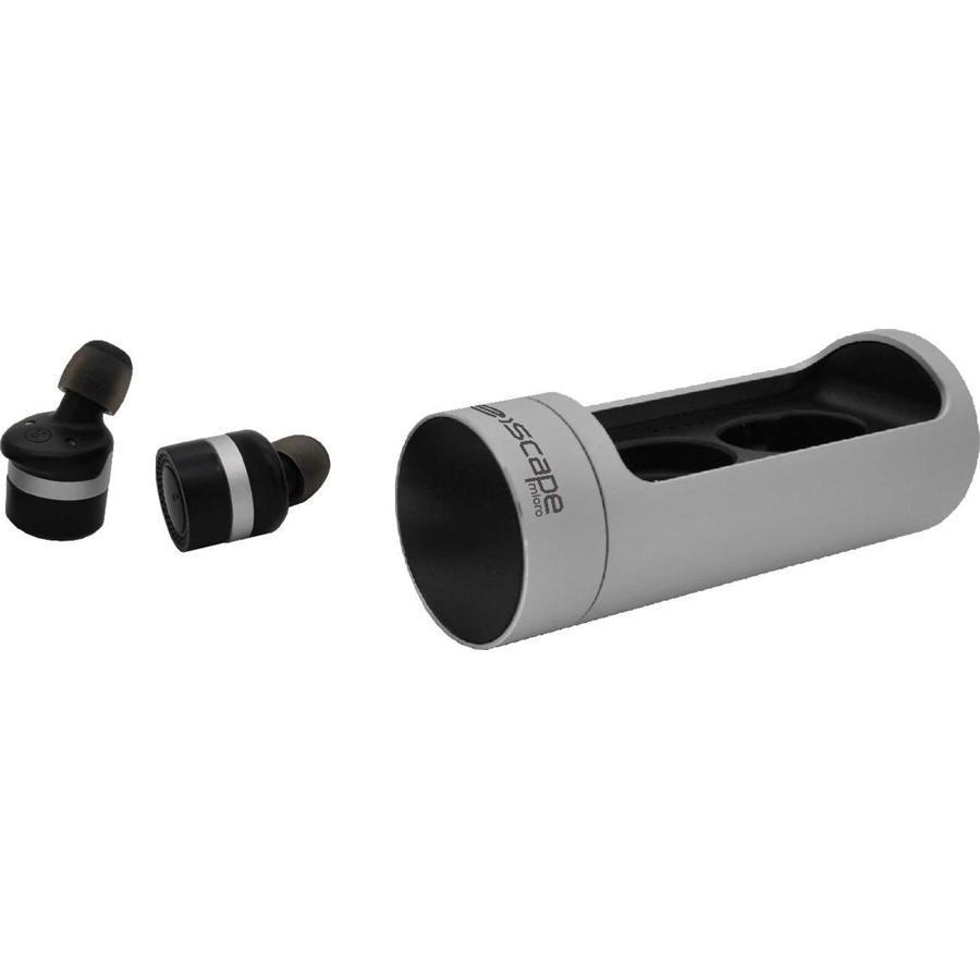 Escape Platinum BTM886 Mini Wireless Bluetooth Earphones With Charger Case Black and Silver - - Mounts For Less