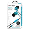 Escape Platinum EHP253 Hands-free Metal Earphones with Microphone Blue - - Mounts For Less