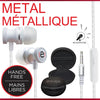 Escape Platinum EHP885 Hands-free Metal Earphones with Microphone White - - Mounts For Less