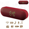 Escape Platinum SPBT007 Bluetooth Speaker Radio Alarm Clock Dual Alarm FM Micro SD USB Red - - Mounts For Less