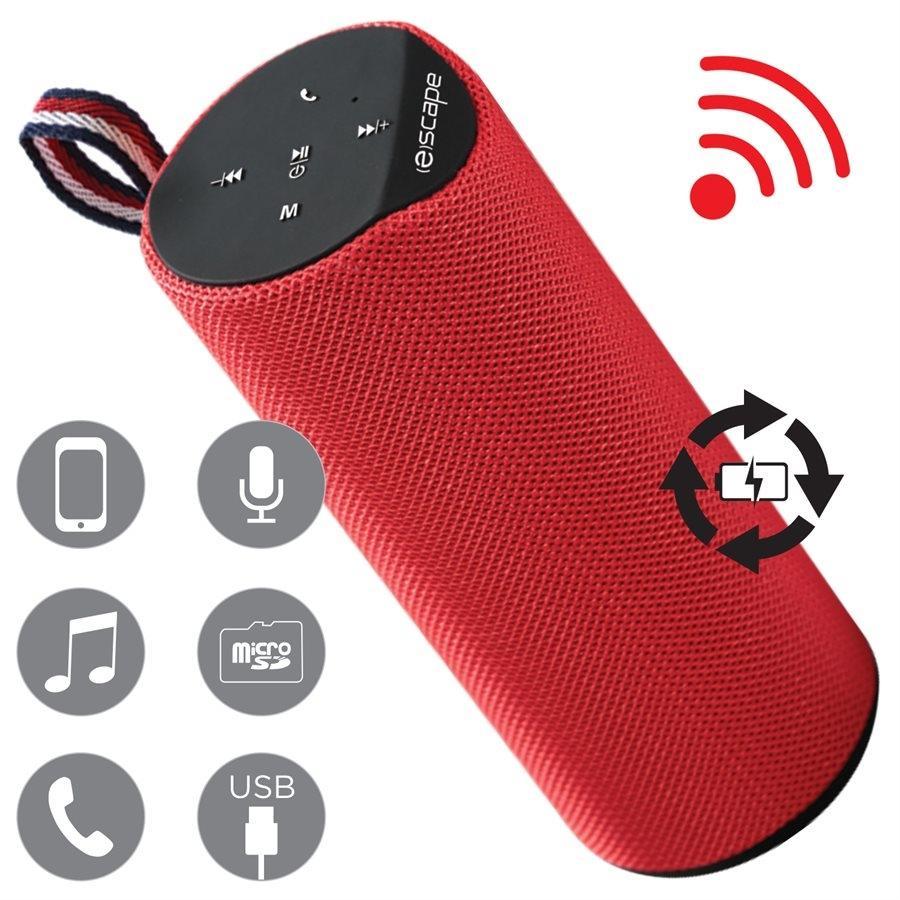 Escape SPBT707 Bluetooth Speaker FM Micro SD Red - - Mounts For Less