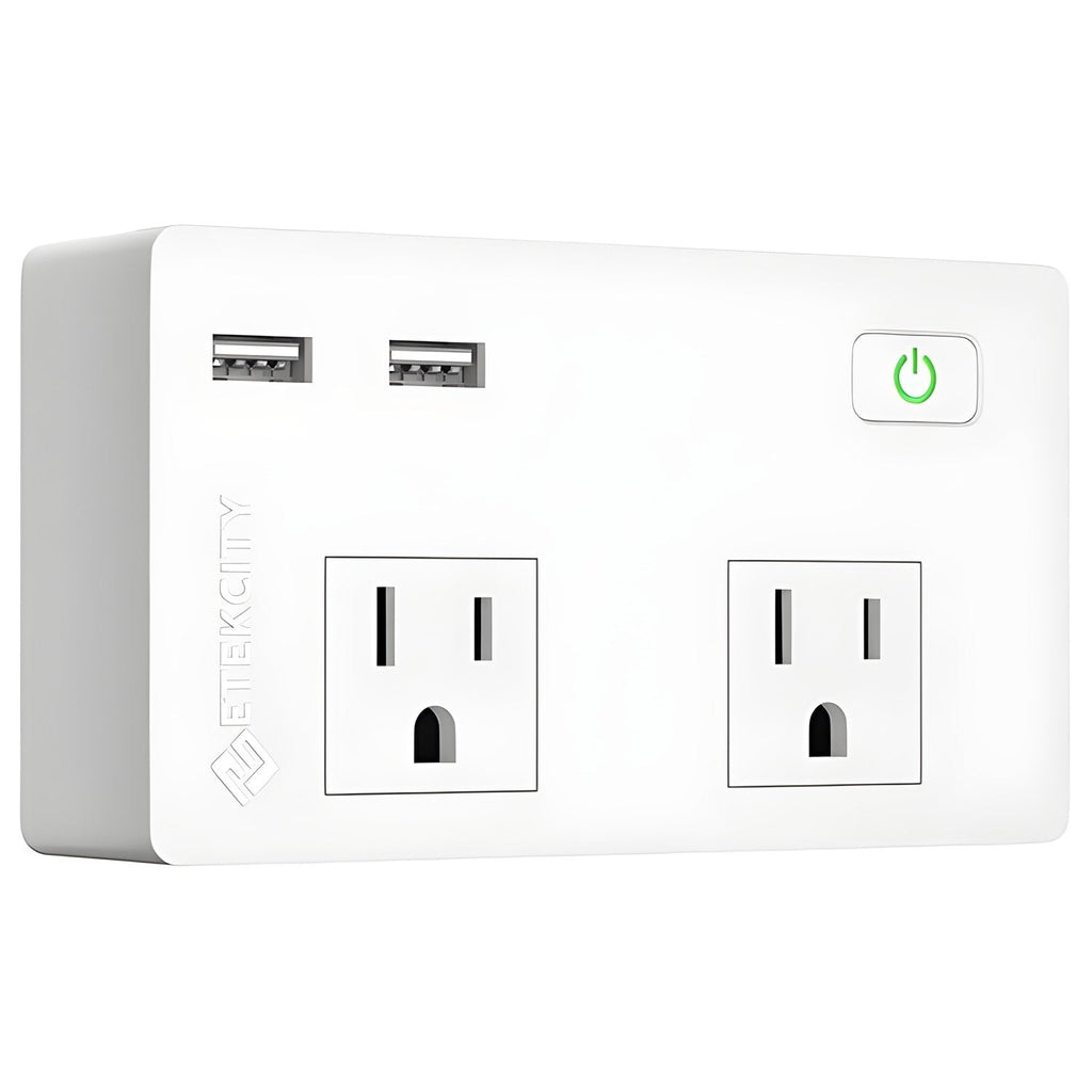 Etekcity - Wall Outlet Surge Protector, 2 Sockets and 2 USB 3.1A Ports, White - - Mounts For Less