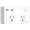 Etekcity - Wall Outlet Surge Protector, 2 Sockets and 2 USB 3.1A Ports, White - - Mounts For Less