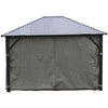 F. Corriveau International - Curtain for Gazebo 10' x 12', Water resistant, Charcoal - - Mounts For Less