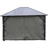 F. Corriveau International - Curtain for Gazebo 10' x 12' , Water resistant, Dark Gray - - Mounts For Less