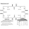 F. Corriveau International - Curtain for Gazebo 10' x 14' , Water resistant, Black - - Mounts For Less