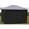 F. Corriveau International - Curtain for Gazebo 10' x 14', Water resistant, Black - - Mounts For Less