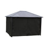 F. Corriveau International - Curtain for Gazebo 10' x 14' , Water resistant, Black - - Mounts For Less