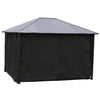 F. Corriveau International - Curtain for Gazebo 10' x 14', Water resistant, Black - - Mounts For Less
