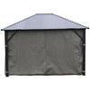 F. Corriveau International - Curtain for Gazebo 10' x 14', Water resistant, Charcoal - - Mounts For Less