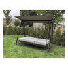 F. Corriveau International - Deluxe 3-Place Swing with Bal-Hammock Function, Steel Frame, Black - - Mounts For Less