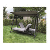 F. Corriveau International - Deluxe 3-Place Swing with Bal-Hammock Function, Steel Frame, Black - - Mounts For Less