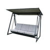 F. Corriveau International - Deluxe 3-Place Swing with Bal-Hammock Function, Steel Frame, Black - - Mounts For Less