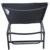 F. Corriveau International - Lounge Chair with Padded Backrest, Aluminum Frame, Black - - Mounts For Less