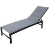 F. Corriveau International - Lounge Chair with Padded Backrest, Aluminum Frame, Grey - - Mounts For Less