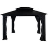 F. Corriveau International - Metropolis 4-Season Gazebo, Rust-Proof Aluminum Frame, 10' x 14', Black - - Mounts For Less