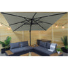 F. Corriveau International - Oasis Square Umbrella, 10' x 10', UV Resistant Fabric, Beige - - Mounts For Less