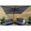F. Corriveau International - Oasis Square Umbrella, 10' x 10', UV Resistant Fabric, Taupe Grey - - Mounts For Less