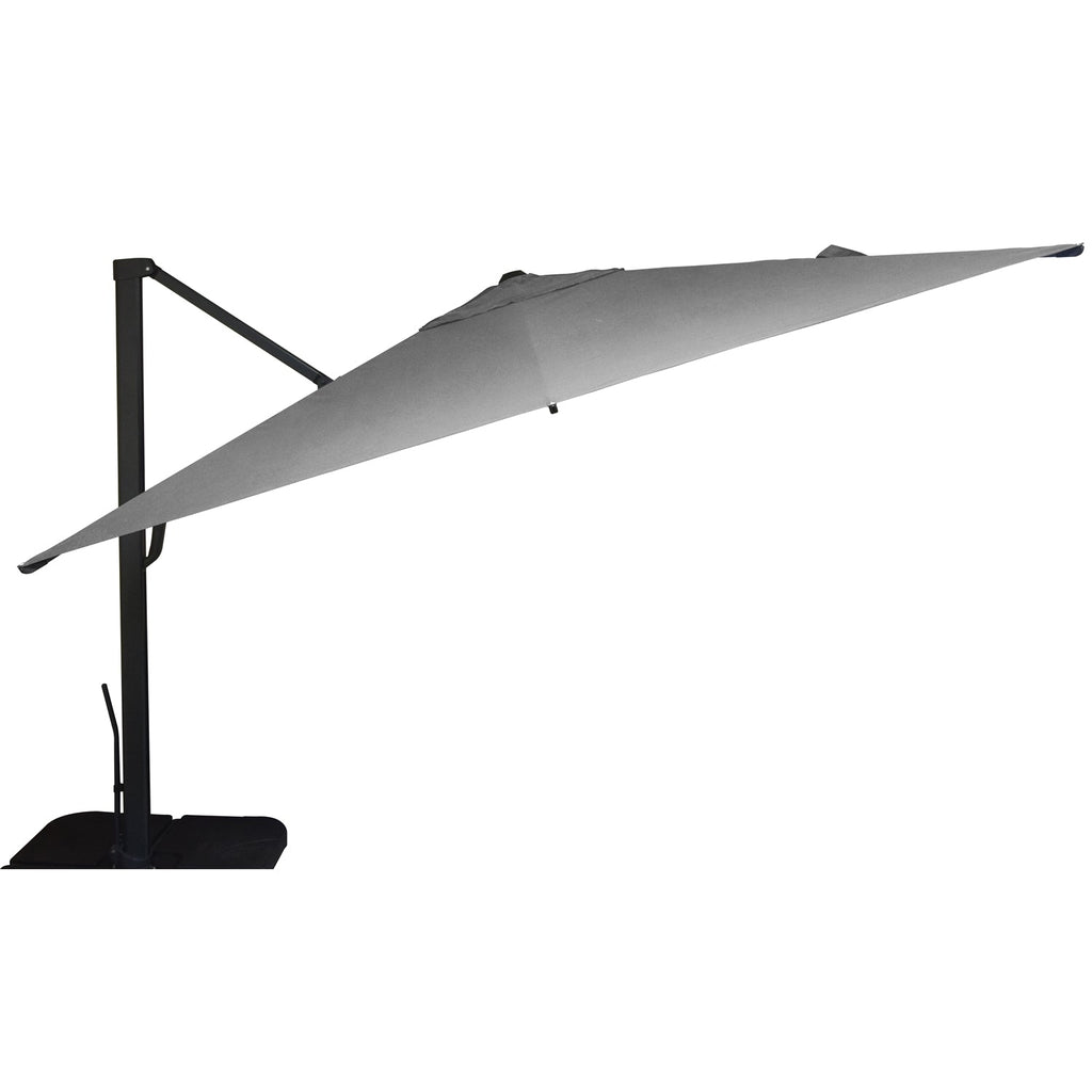 F. Corriveau International - Oasis Square Umbrella, 10' x 10', UV Resistant Fabric, Taupe Grey - - Mounts For Less