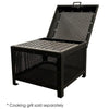 F. Corriveau International - Outdoor Fireplace, 20" x 20" x 16", Black Steel Structure - - Mounts For Less