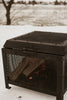 F. Corriveau International - Outdoor Fireplace, 20" x 20" x 16", Black Steel Structure - - Mounts For Less