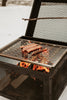 F. Corriveau International - Outdoor Fireplace, 20" x 20" x 16", Black Steel Structure - - Mounts For Less