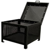F. Corriveau International - Outdoor Fireplace, 20" x 20" x 16", Black Steel Structure - - Mounts For Less